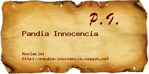 Pandia Innocencia névjegykártya